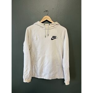 Nike Sportswear Womens Beige Pullover Athletic Hoodie Sweater Size Medium